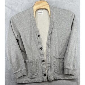 Norse Projects Vidar Sweat Cardigan Cotton Sweatshirt Gray Men's Size L